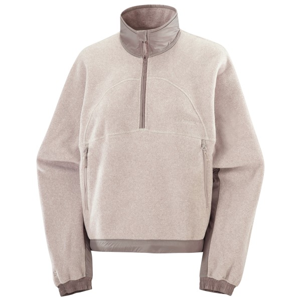 Salomon - Women's Chroma Fleece Crop Half Zip - Fleecepullover Gr L grau von Salomon