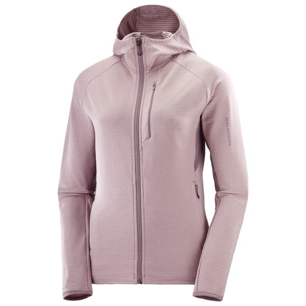 Salomon - Women's Essential Light Warm Full Zip Hoodie - Fleecejacke Gr S rosa von Salomon