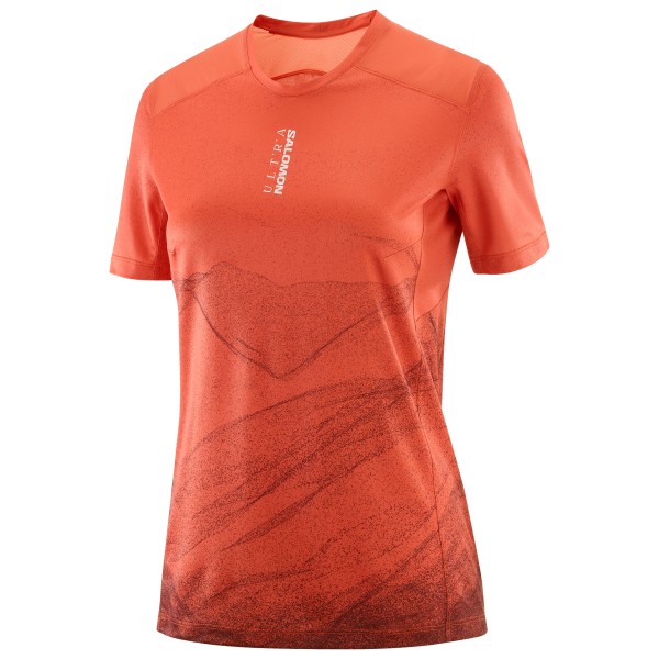 Salomon - Women's S/Lab Salomon Ultra Print - Laufshirt Gr XS rot von Salomon
