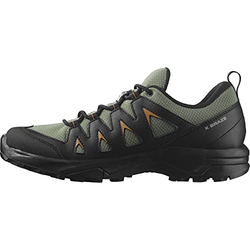 Salomon X Braze Gore-Tex Herren Wander Wasserdichte Schuhe, Hiking-Basics, Sportliches Design, Vielseitiger Einsatz, Deep Lichen Green, 41 1/3 von Salomon