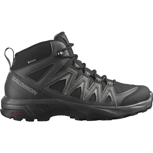 Salomon X Braze Mid Gore-Tex wasserdichte Damen Outdoorschuhe, Outdoor-bereit, Sportliches Design, Vielseitiger Einsatz, Black, 42 2/3 von Salomon