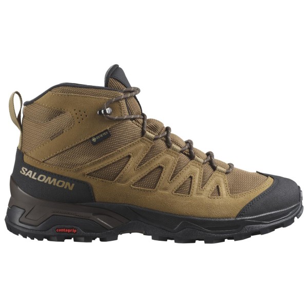 Salomon - X Ward Leather Mid GTX - Wanderschuhe Gr 10;10,5;11;11,5;12;12,5;13,5;6,5;7;7,5;8;8,5;9;9,5 braun;schwarz/grau von Salomon