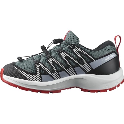 Salomon XA Pro V8 Kinder Outdoor-Schuhe, Präzise Passform, Grip in jedem Gelände, Sportlicher Look, Stormy Weather, 34 von Salomon