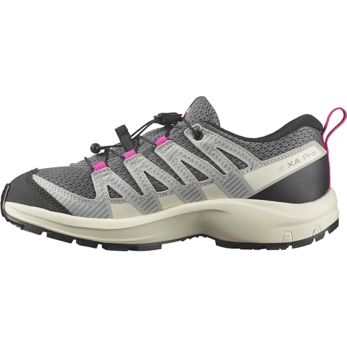 Salomon XA Pro V8 J Unisex Kinderschuhe, Wandern Laufen,Präzise Passform, Grip in jedem Gelände, Sportlicher Look, Quiet Shade, 37 von Salomon