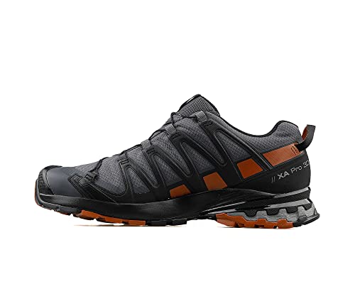 Salomon XA Pro 3D V8 Gore-Tex (wasserdicht) Herren Trailrunning-Schuhe, Schwarz (Ebony/Caramel Cafe/Black), 40 2/3 EU von Salomon