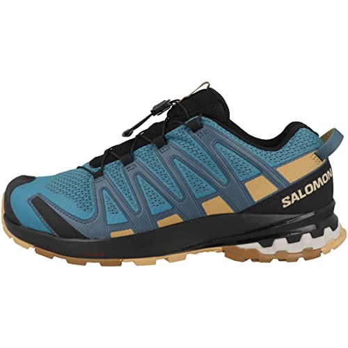 Salomon XA Pro 3D V8 Herren Trailrunning-Schuhe, Blau (Barrier Reef/Fall Leaf/Bronze Brown), 47 1/3 EU von Salomon