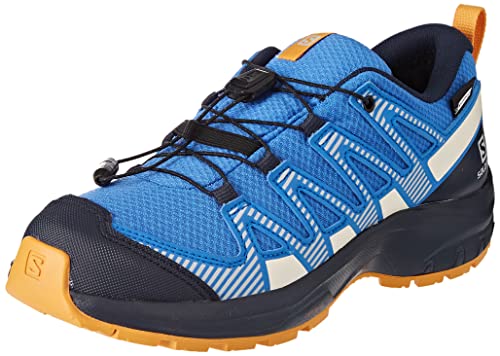 Salomon XA Pro V8 ClimaSalomon Waterproof Kinder Trailrunning-Schuhe, Präzise Passform, Grip in jedem Gelände, Sportlicher Look, Palace Blue, 26 von Salomon