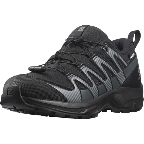 Salomon XA Pro V8 Climasalomon Waterproof Kinder Outdoor-Schuhe, Präzise Passform, Grip in jedem Gelände, Sportlicher Look, Black, 33 von Salomon