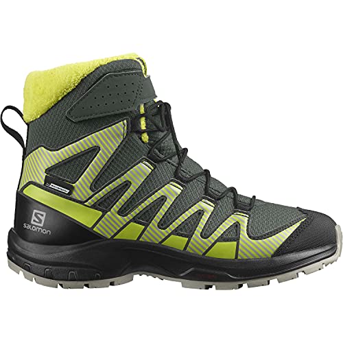 Salomon XA Pro V8 Winter Climasalomon™ Waterproof (wasserdicht) Kinder Trailrunning-Schuhe, Grau (Urban Chic/Black/Evening Primrose), 31 EU von Salomon