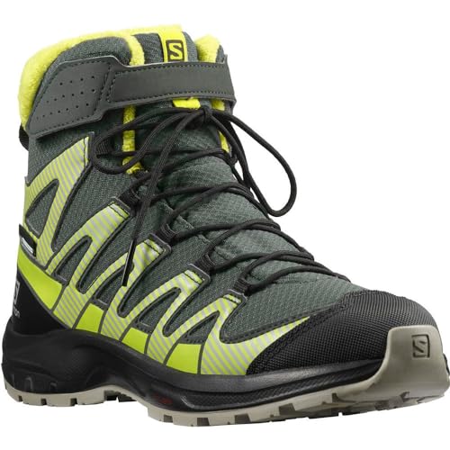 Salomon XA Pro V8 Winter Climasalomon™ Waterproof (wasserdicht) Kinder Trailrunning-Schuhe, Grau (Urban Chic/Black/Evening Primrose), 38 EU von Salomon
