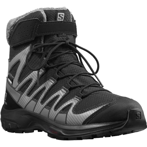 Salomon XA Pro V8 Winter Climasalomon™ Waterproof (wasserdicht) Kinder Trailrunning-Schuhe, Schwarz (Black/Phantom/Quiet Shade), 33 EU von Salomon