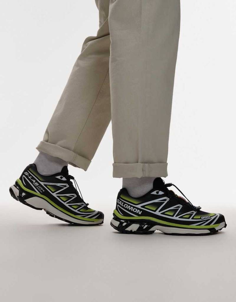 Salomon - XT-6 - Sneaker in Schwarz, Maritim-Blau und Knallgrün von Salomon