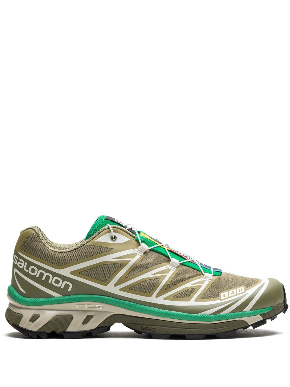 Salomon XT-6 Sneakers mit Kontrasteinsätzen - Grün von Salomon