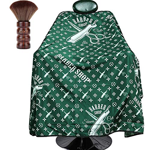 Haar Haarschnitt Umhang Frisier Barbier Cape Tuch Kleid Kittel Friseurumhang Erwachsene Männer Bart Schneiden Färben Haar Professionelle Friseur Salon Werkzeug Zubehör, Nacken Pinsel/Bürste, XL,B von Salon Cape