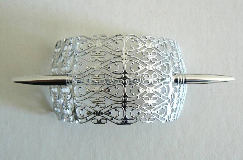 Multiple-Choice-Exquisite Filigrane Vintage-Haarspange Aus Westdeutschland Leichte Nie Getragen Silber Ton von SalonClassique