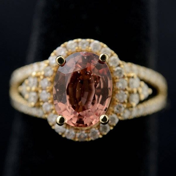 Wunderschöner Saphir, Diamant 14K Gelbgold Ring Vintage Nachlass von SalonClassique