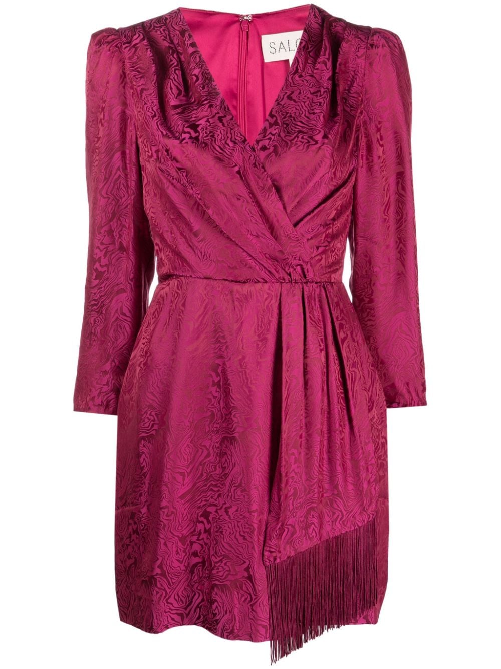 Saloni Maxikleid mit abstraktem Muster - Rosa von Saloni