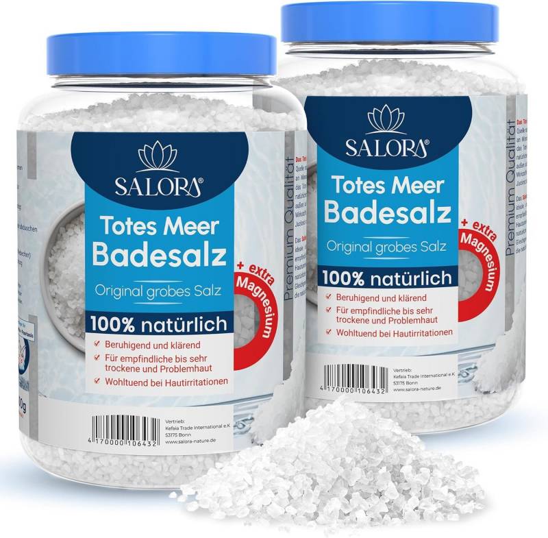 Salora Badesalz Original Totes Meer Badesalz Premium aus Jordanien, 1-tlg., Vollbad oder Fußbad Salz mit Peeling Effekt Salora Badesalz Original Totes Meer Badesalz Premium aus Jordanien, 1-tlg., Vollbad oder Fußbad Salz mit Peeling Effekt von Salora