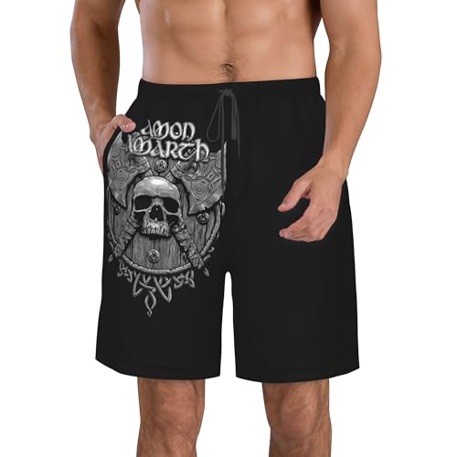 Salpica Amon Amarth Sommer-Freizeit-Badehose für Herren, modische Strandshorts mit Netzfutter von Salpica