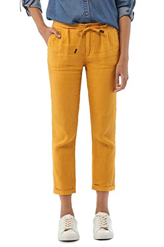 Salsa June Jogger Hose aus Leinen, Gelb L von Salsa