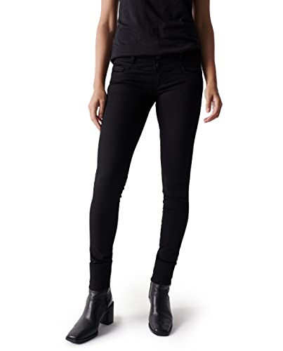 Salsa Damen Mystery Jeans, Schwarz, 33W / 30L von Salsa