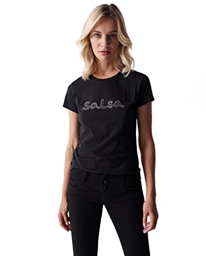 Salsa T-Shirt MIT GLÄNZENDEM MARKENAUFDRUCK UND Pailletten von Salsa