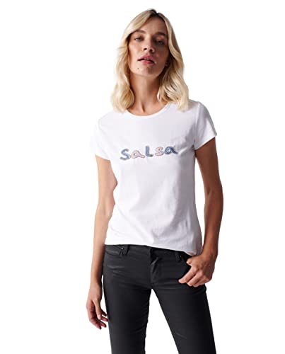 Salsa T-Shirt MIT GLÄNZENDEM MARKENAUFDRUCK UND Pailletten von Salsa