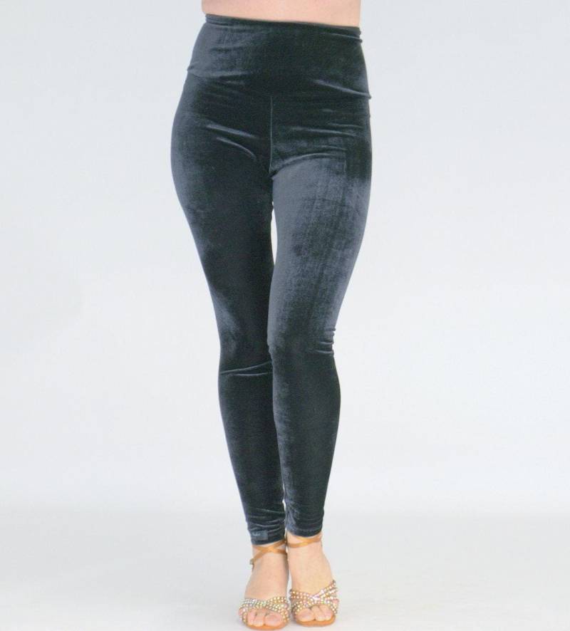 Leggings Aus Samt/Warme Leggings in Der Farbe Anthrazit von SalsaStyles