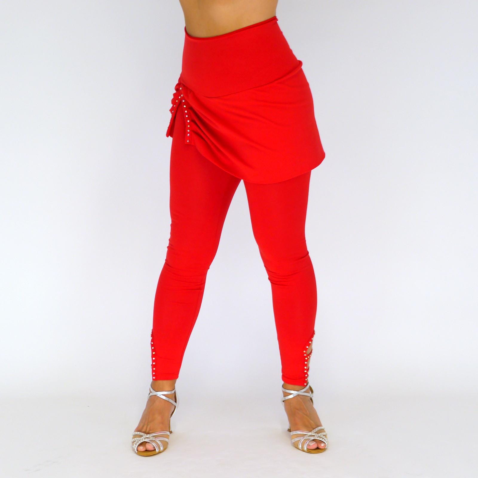 Leggings Mit Minirock Aus Baumwolle Und Elasthan | Schlitz, Strass-Steine, Cutouts von SalsaStyles