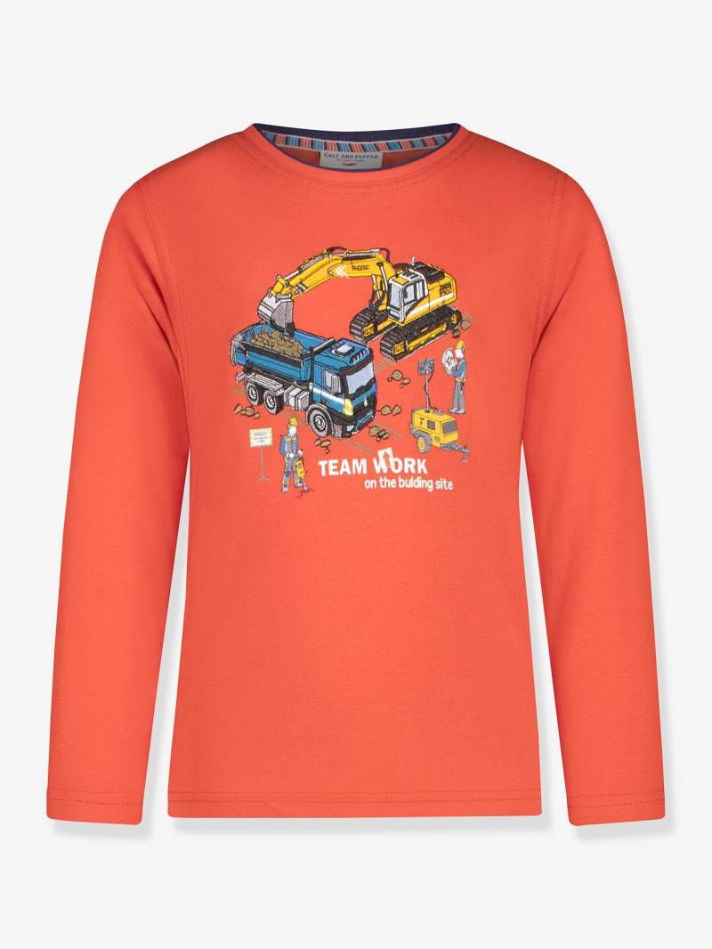 Langarmshirt Baustellen-Stickerei Jungen SALT AND PEPPER von Salt And Pepper