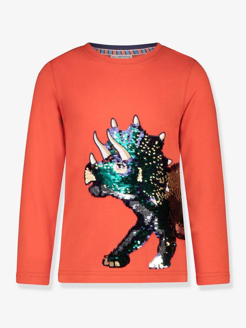 Langarmshirt mit Wendepailletten-Triceratops Jungen SALT AND PEPPER Langarmshirt mit Wendepailletten-Triceratops Jungen SALT AND PEPPER von Salt And Pepper