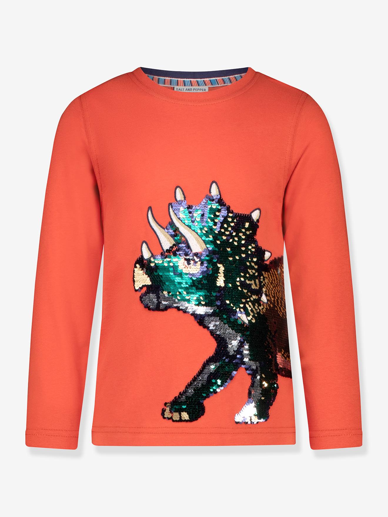 Langarmshirt mit Wendepailletten-Triceratops Jungen SALT AND PEPPER Langarmshirt mit Wendepailletten-Triceratops Jungen SALT AND PEPPER von Salt And Pepper