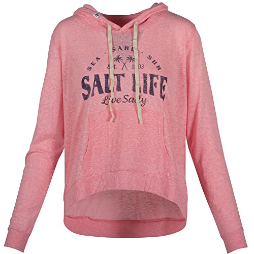 Salt Life Damen Sea N Sun Kapuzenpullover mit Langen Ärmeln, Klassische Passform Kapuzen-Sweatshirt, Flamingo, Medium von Salt Life