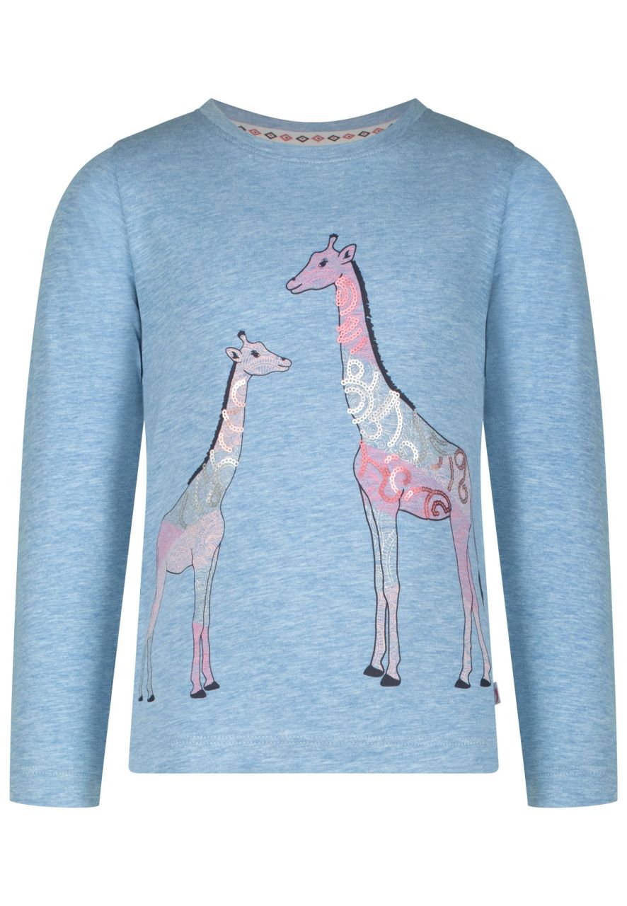 Salt and pepper Longsleeve Mädchen Winter blue melange von Salt and pepper