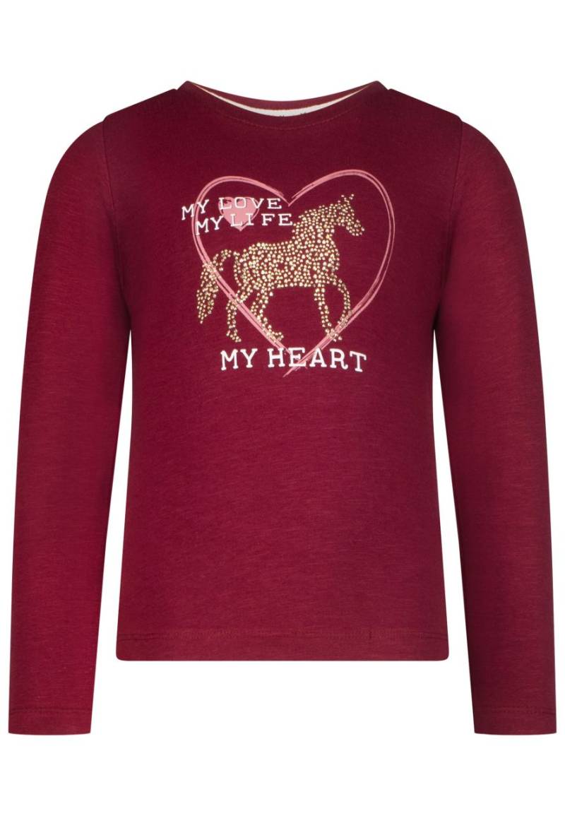 Salt and pepper Longsleeve Mädchen Winter burgundy Pferd von Salt and pepper
