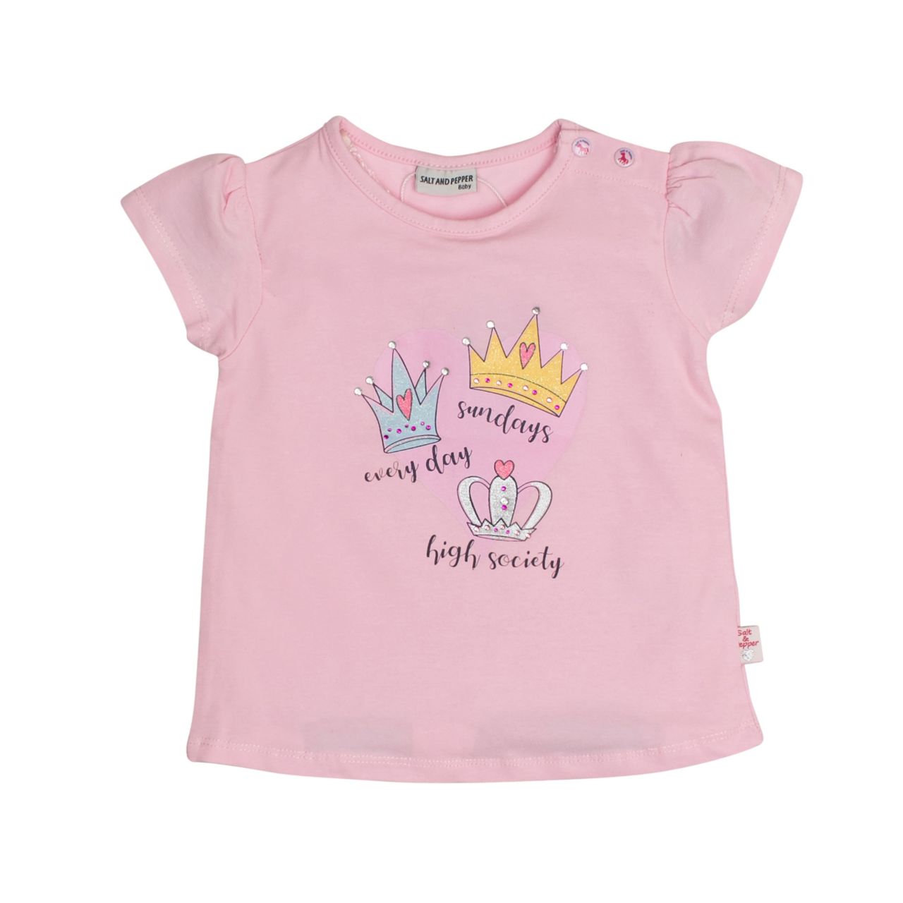 Salt and pepper T-Shirt Magic uni Glitterprint Krone von Salt and pepper