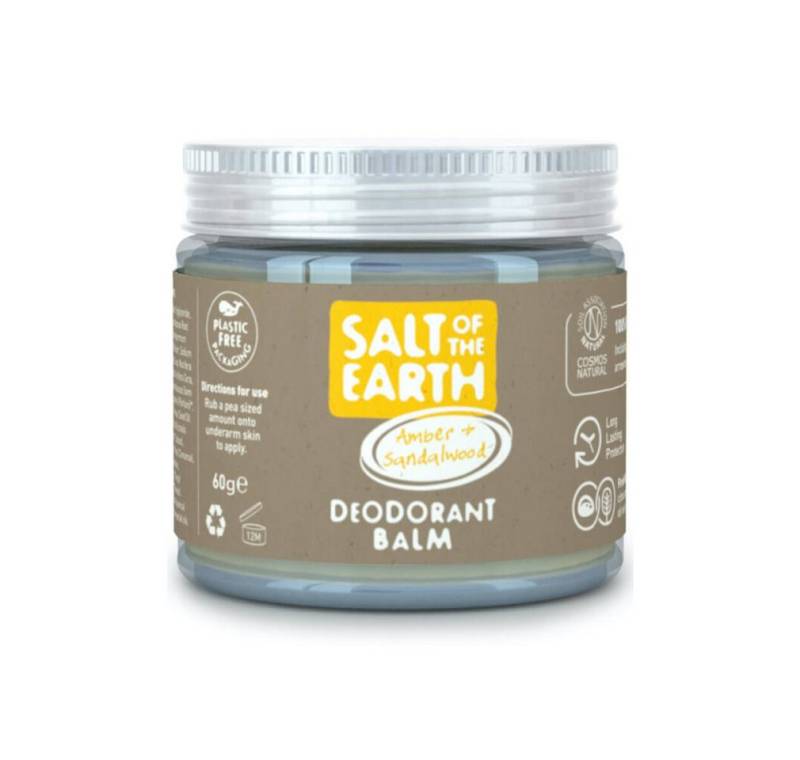Salt of the earth Deo-Roller Natural mineral deodorant Amber & Sandalwood (Deodorant Balm) 60 g von Salt of the earth