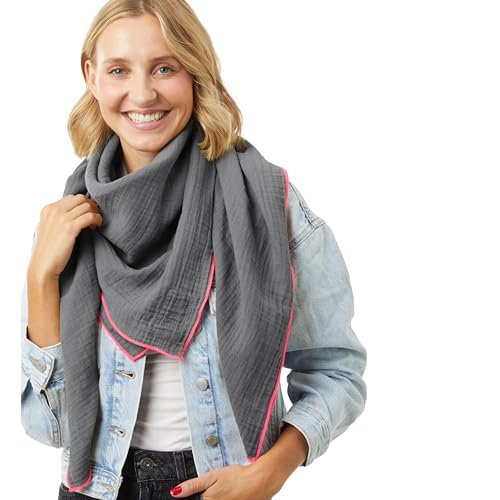 Salt & Sand Musselintuch Damen | Musselin Schal & Musselin Halstuch | XL Tuch leicht & stilvoll für jede Jahreszeit | Schals & Tücher Damen | PREMIUM QUALITÄT made in Europe von Salt & Sand