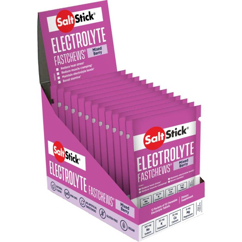 FastChews Display Mixed Berry (12 x 10 Tabs) von SaltStick