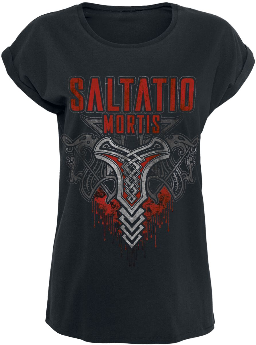 Saltatio Mortis T-Shirt - Viking Logo - S bis 3XL - für Damen - Größe M - schwarz  - Lizenziertes Merchandise! von Saltatio Mortis