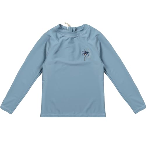 Salted Stories SASS24-706SDC Schwimmshirt Langarm mit UV-Schutz (UPF 50+) - Solid/Sverre blau (Gr. 74/80) von Salted Stories