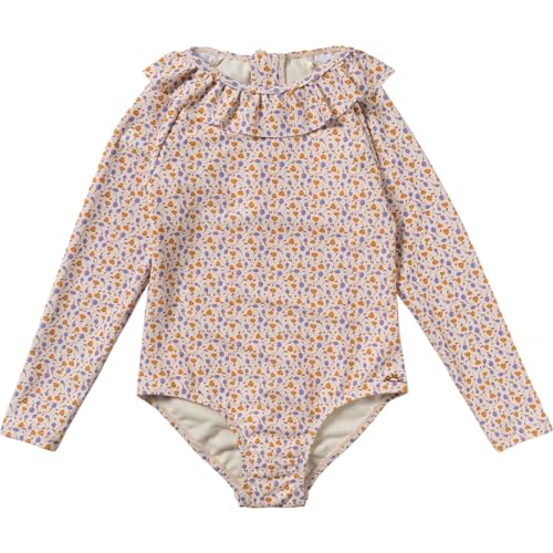 Salted Stories SASS24-997SAT Badeanzug mit Rüschen Langarm mit UV-Schutz (UPF 50+) - Tulip/Saba (Gr. 86/92) von Salted Stories