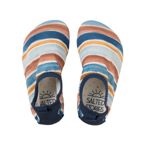 Salted Stories SASS24-998SCT Badeschuhe mit UV-Schutz (UPF 50+) - Dyed Stripe/Savi (Gr. 18/19) von Salted Stories