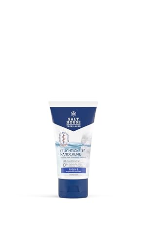 Salthouse Totes Meer Therapie Feuchtigkeits-Handcreme, mit Arganöl und Sheabutter für trockene, empfindliche Hände, schnell einziehend, pflegt & schützt, 75ml von Salthouse