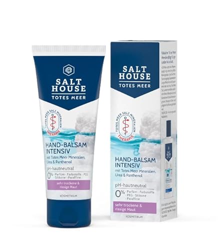 Salthouse Totes Meer Therapie Hand-Balsam Intensiv, mit 5% Urea regeneriert sehr trockene Hände, schnell einziehend, 75ml von Salthouse