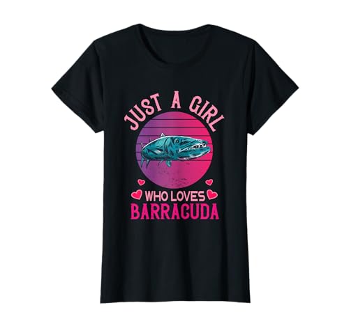 Barracuda Just A Girl Salzwasserfisch Barracuda Fischliebhaber T-Shirt von Saltwater Barracudas Fish Lover Fishing