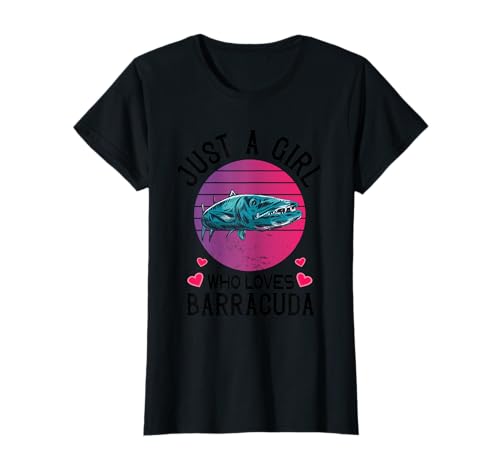 Barracuda Just A Girl Salzwasserfisch Barracuda Fischliebhaber T-Shirt von Saltwater Barracudas Fish Lover Fishing