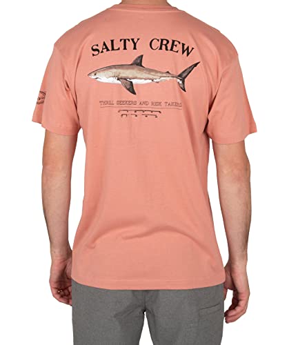 Salty Crew Herren Bruce Kurzarm-T-Shirt, korallenrot, Klein von Salty Crew