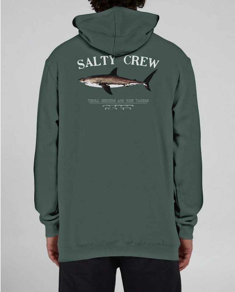 Salty Crew Hoodie Saltey Crew Bruce Vintage Zip Fleece Grün von Salty Crew