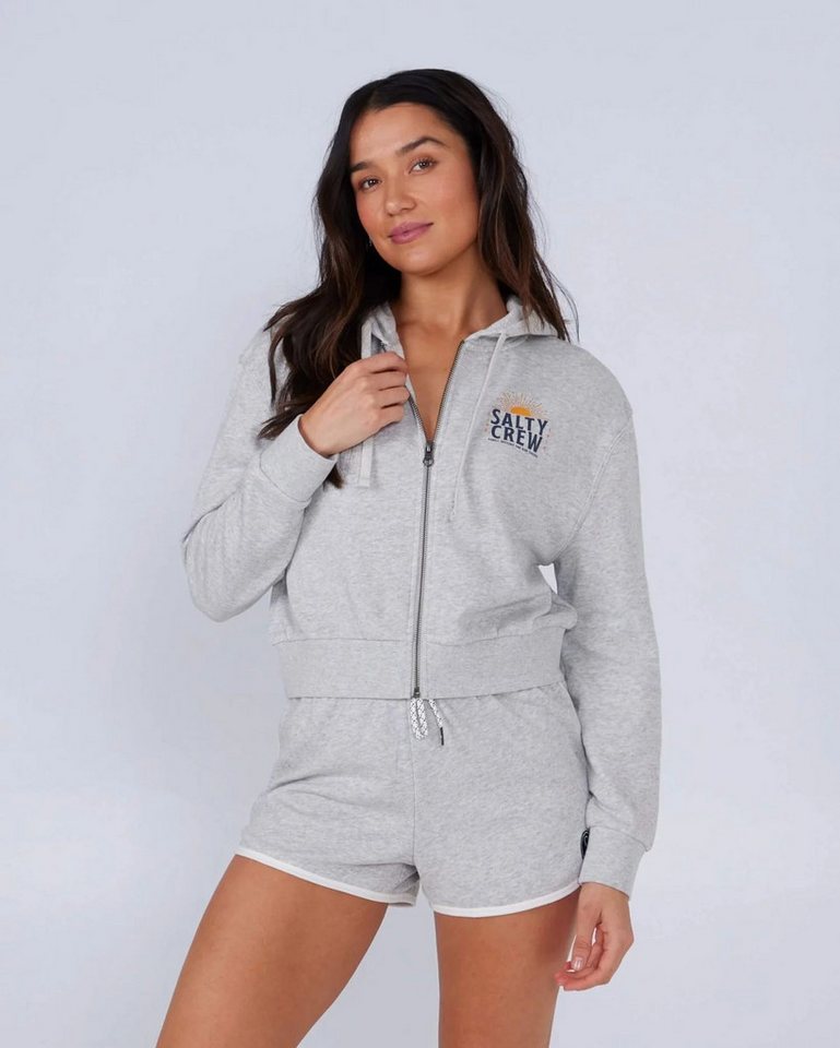 Salty Crew Hoodie Salty Crew Cruisin Crop Zip Hoody Athletic Heather von Salty Crew